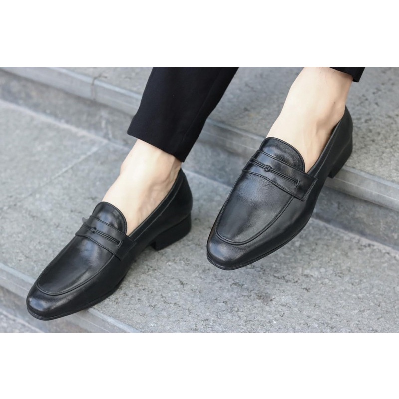 Giày lười Loafer Mặc quần Âu siêu chất có thiết kế đơn giản được bảo hành da 12 tháng