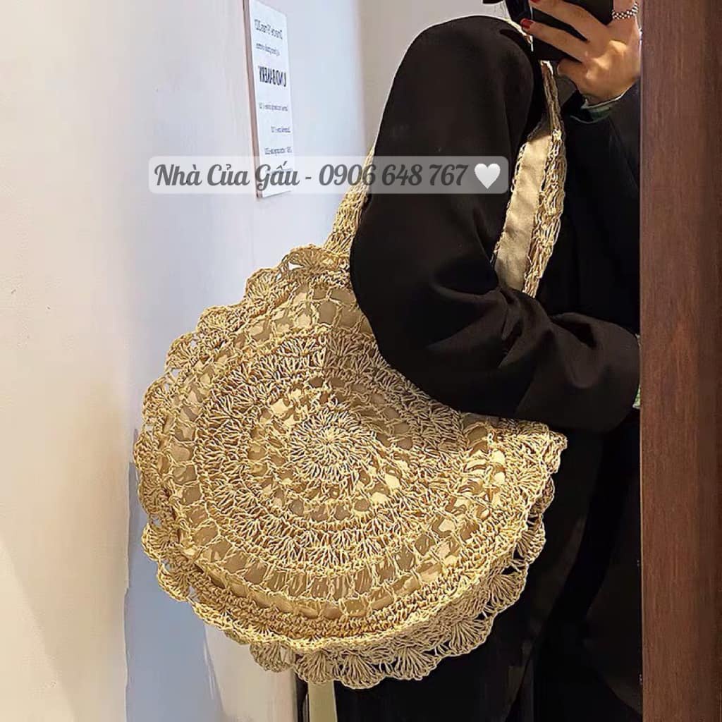 Túi cói trống siêu to, siêu cưng cực đẹp