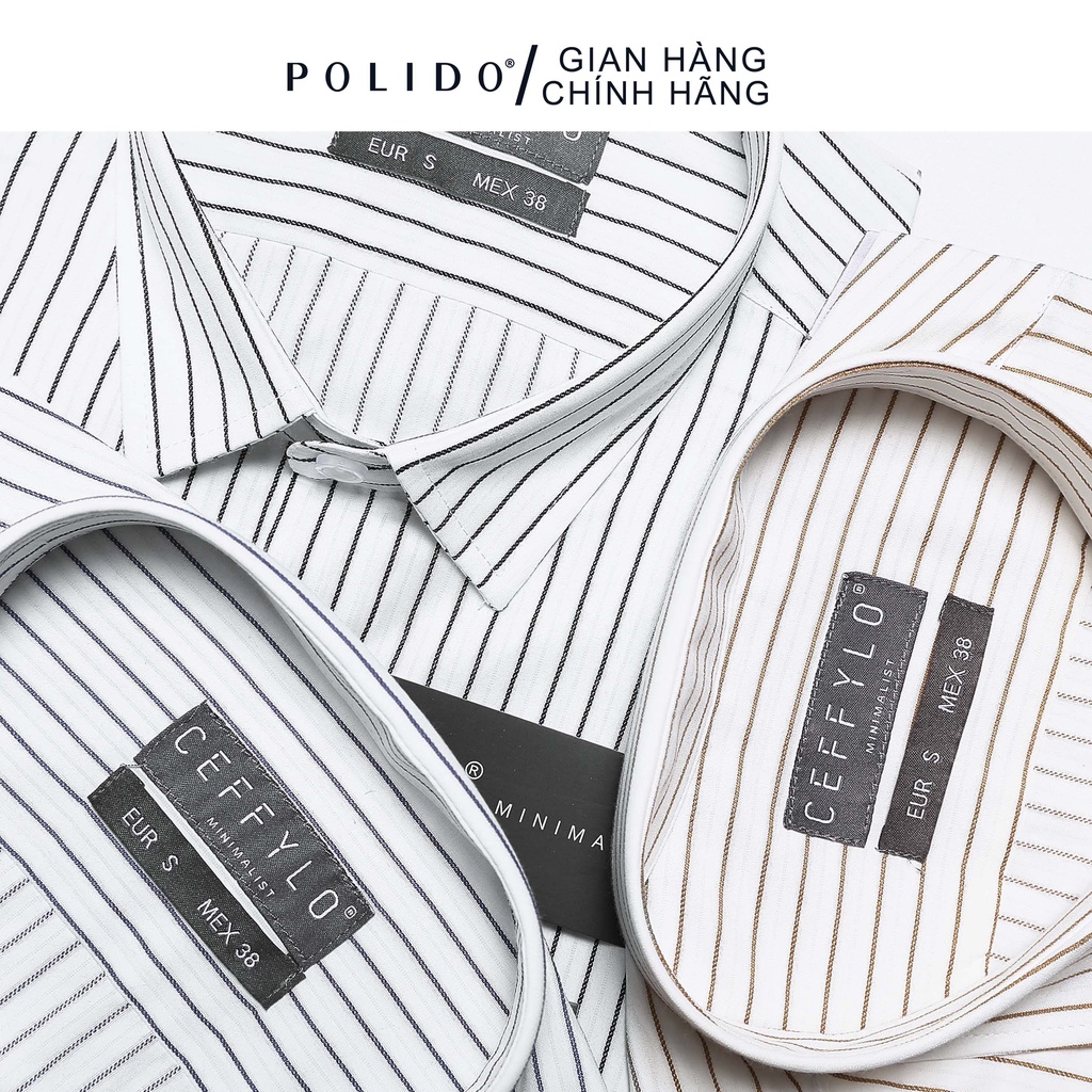 Áo Sơmi kẻ sọc CF 2, Màu Xanh Navy Chất Liệu Cotton Bền Đẹp, Vải Mỏng Thoáng Mát Form Slimfit | BigBuy360 - bigbuy360.vn