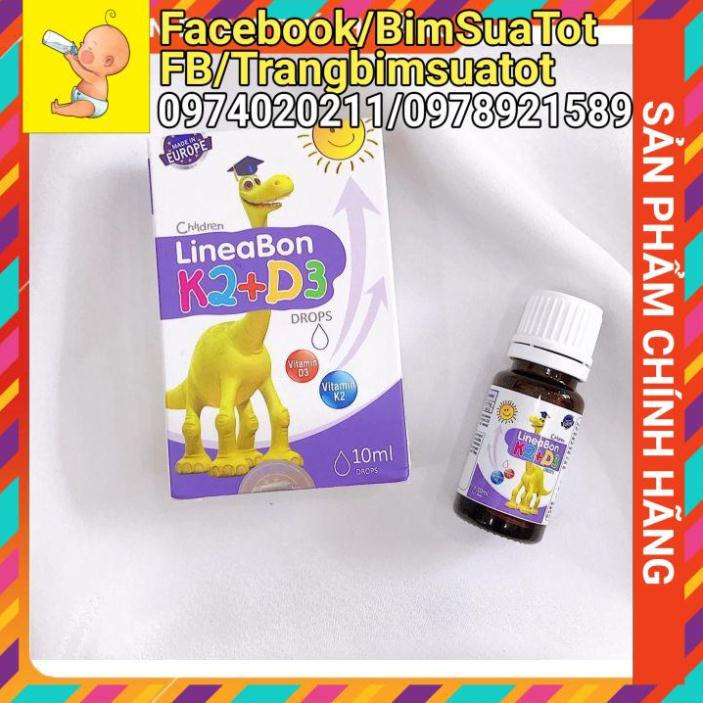 (Date mới) Vitamin K2 D3 cho bé Lineabon bổ sung K2 D3 giúp tăng hấp thu canxi trẻ, ăn ngon ngủ tốt, cao lớn mẫu mới