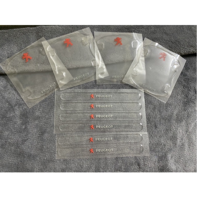 Bộ 8 miếng dán hõm cửa và cánh cửa xe hơi chống xước, chống vâ đập có logo theo hãng xe