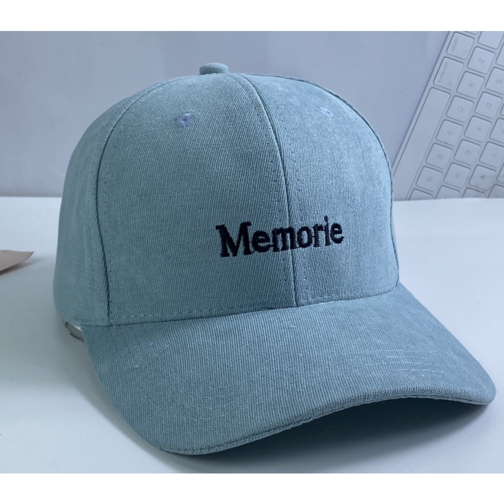 Mũ kết lưỡi trai vải nhung ❤️ Thêu chữ hàn quốc unisex thời trang