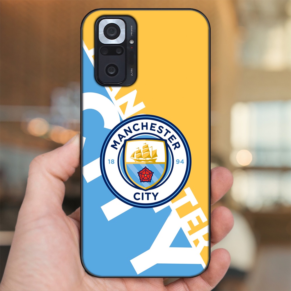 Ốp lưng Xiaomi Redmi Note 10 Pro viền đen in hình Manchester City MC