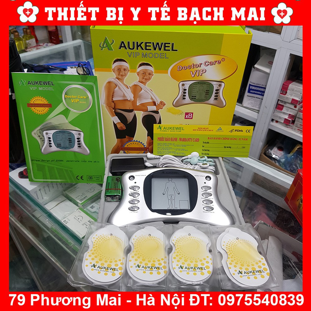 TBYT999 Máy Massage Xung Điện Trị Liệu 8 Miếng Dán AUKEWELL Doctor Care Vip [Bảo Hành 05 Năm] NEW