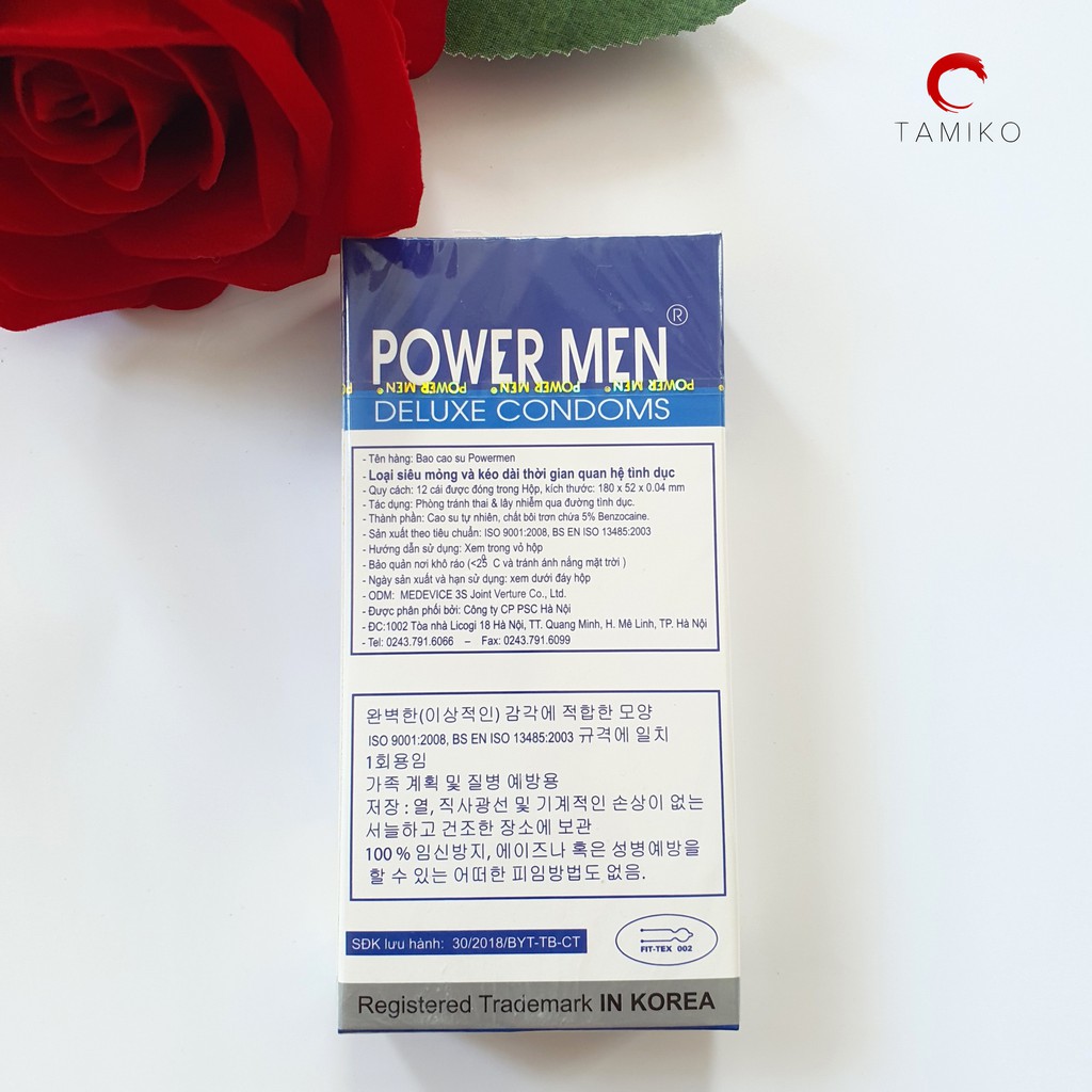 [ CHÍNH HÃNG ] Bao Cao Su Powermen Viagra Type - Siêu Mỏng, Kéo Dài Thời Gian Quan Hệ - Xuất xứ Hàn Quốc- Hộp 12 Cái