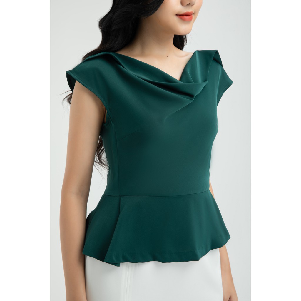 Áo sơ mi peplum cổ đổ nữ thiết kế IVY moda MS 16M5651