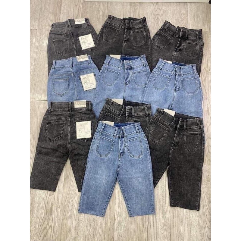 [Mã WASTMAY giảm 15% tối đa 30K đơn 150K] Quần jean ngố giãn hai túi bầu N08, kèm ảnh thật