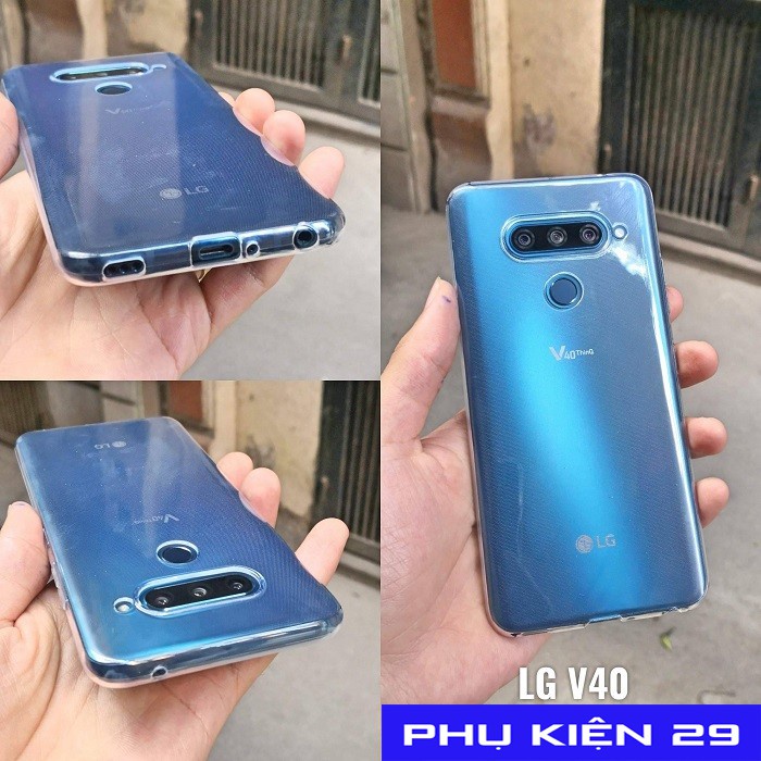 Ốp Lưng Silicon Trong Suốt Cho LG V40 ThinQ