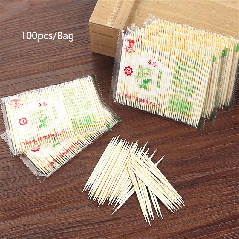 [Hàng mới về] Set 100 tăm tre xỉa răng dùng một lần tiện lợi