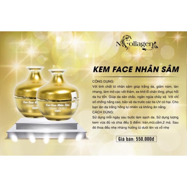 Kem Nhân Sâm ncolagen