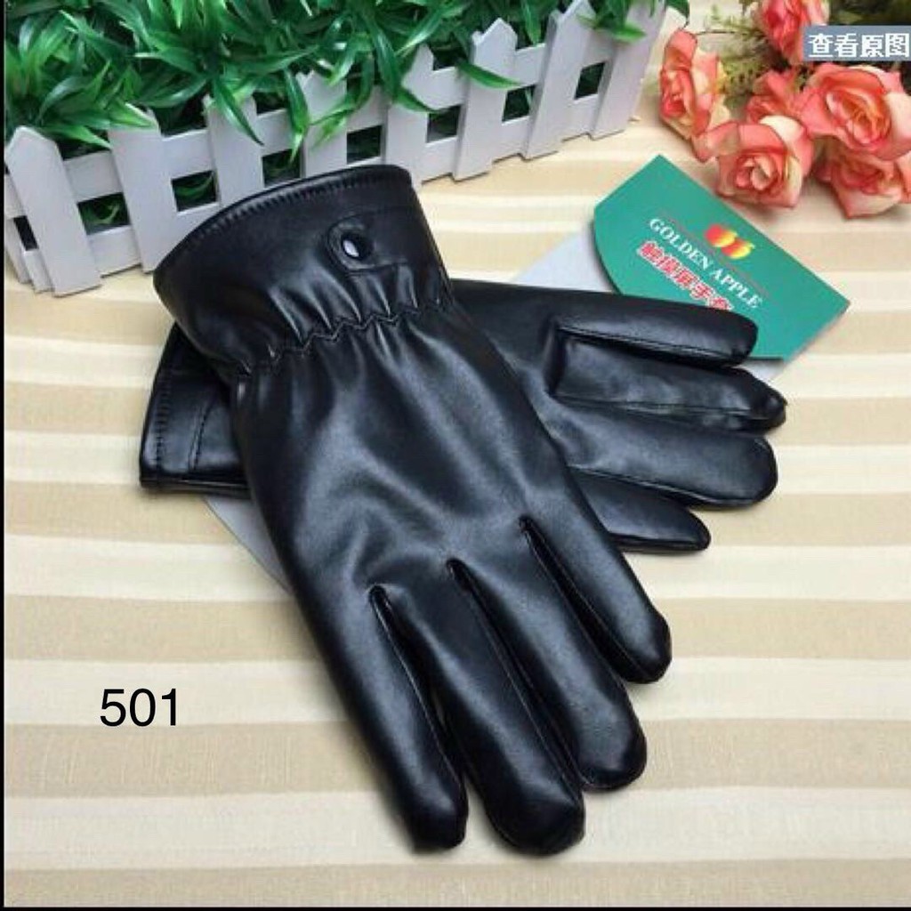 Găng Tay Da Lót Nỉ Đi Xe Cho Nam , Nữ