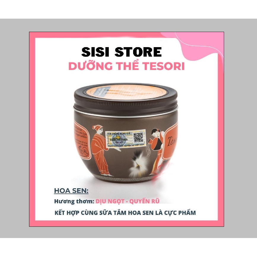 Kem Dưỡng Thể Tesori D'Oriente  Hoa Sen - Chính Hãng Nhập Khẩu Ý