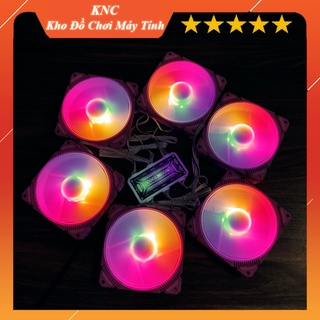 Bộ 6 Quạt Tản Nhiệt, Fan Case , Fan led Pink RGB, đồng bộ màu với Hub Quạt Coolmoon