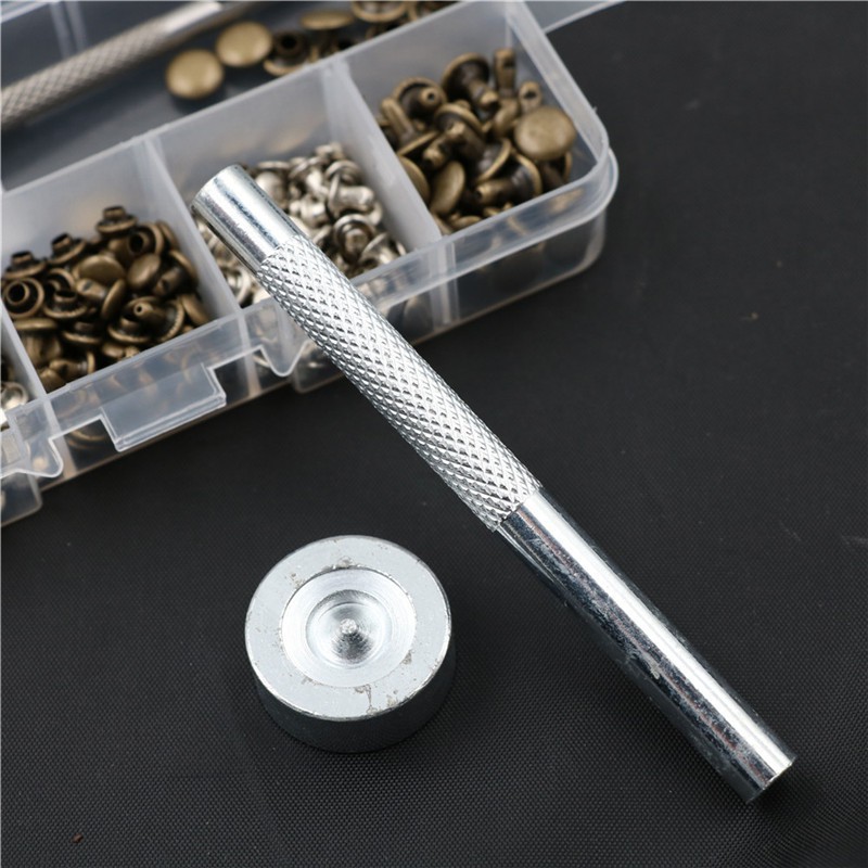 Set 120 Đinh Tán Kim Loại Dùng Để Sửa Chữa Vật Liệu Da
