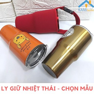Ly giữ nhiệt Thái Lan 900ml Chọn kèm Túi+Ống hút bình cốc cách nhiệt cao cấp - giao mầu ngẫu nhiên