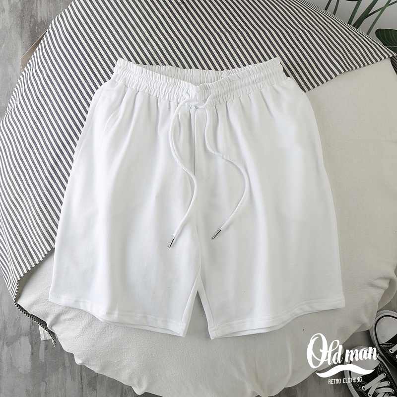 Quần Short Nam Basic, Quần Basic Unisex Quần Đùi Ngố Thể Thao  Trơn Chất Thun Có Dây Chun, Vải Thoáng Mát