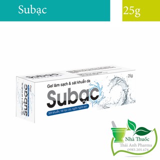 Gel Subạc Subac Sát Khuẩn, Tái Tạo Da, Ngăn Ngừa Sẹo 25g