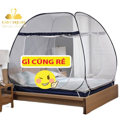 Mùng chụp tự bung gấp gọn người lớn Có 2 cửa , liền đáy cao 1m7 chống muỗi côn trùng- màn chụp tự bung gấp gọn màn lều