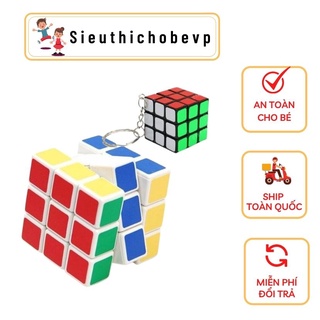 Đồ chơi Rubik 3x3 ( kèm móc treo chìa khoá rubik) đẹp, xoay trơn, không rít, siêu bền luyện trí não cho mọi lứa tuổi