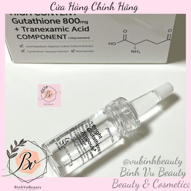 Tinh Chất Truyền Trắng Peacholic Bright Glutathione 800 Ampoule BB005