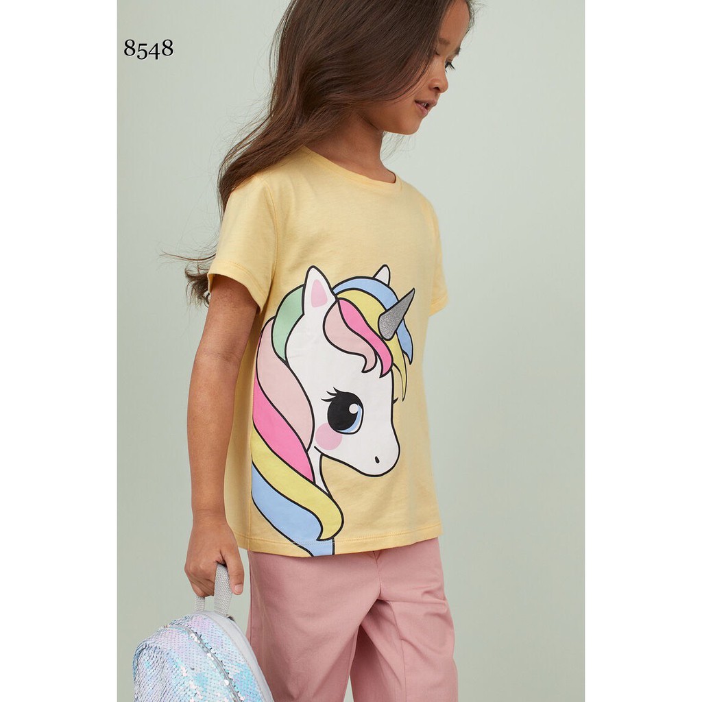 Áo H//M BG cotton mickey, pony, siêu xinh Size 4-14t