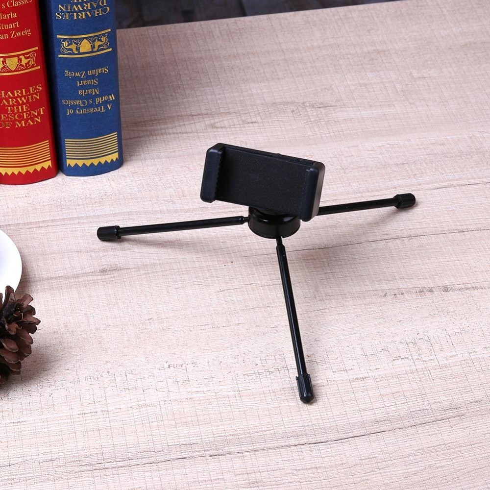 Bộ chân đứng tripod kim loại + ball head kẹp điện thoại xoay 360 độ BSIP