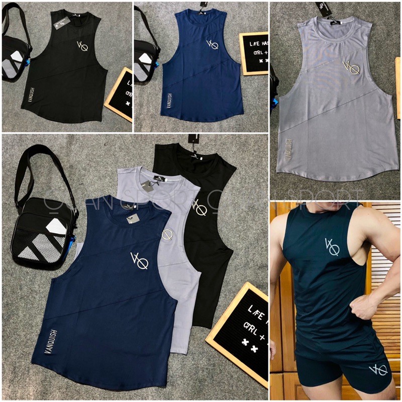 ÁO SÁT NÁCH TANKTOP KHOÉT RỘNG DÀNH CHO NAM GYM, TẠ, CHẠY BỘ, THỂ HÌNH VẢI THUN LẠNH