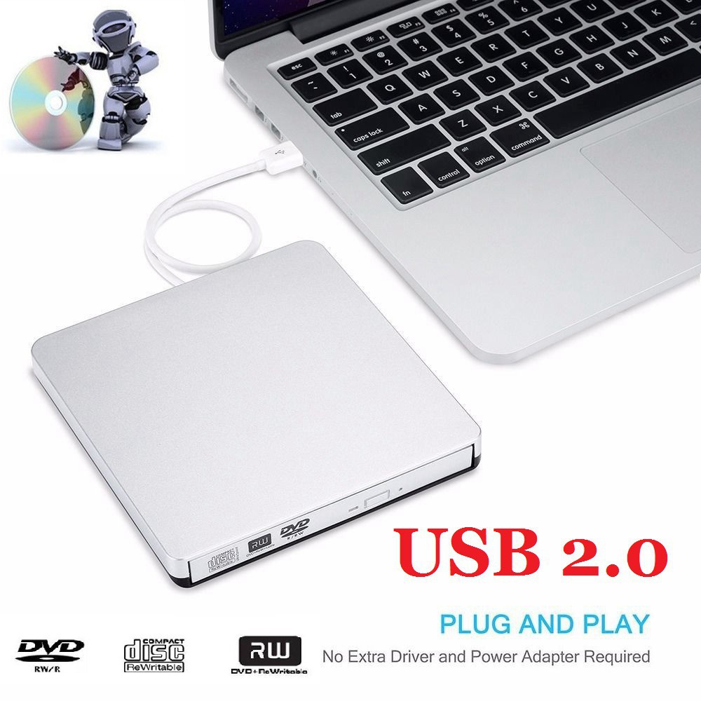 Đầu đọc đĩa DVD gắn ngoài dùng ghi đè có cổng USB 2.0