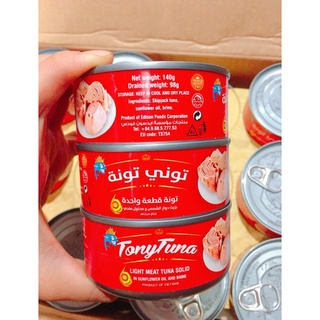Set 3 hộp cá ngừ ngâm dâu Tony Tuna 140g xuất khẩu