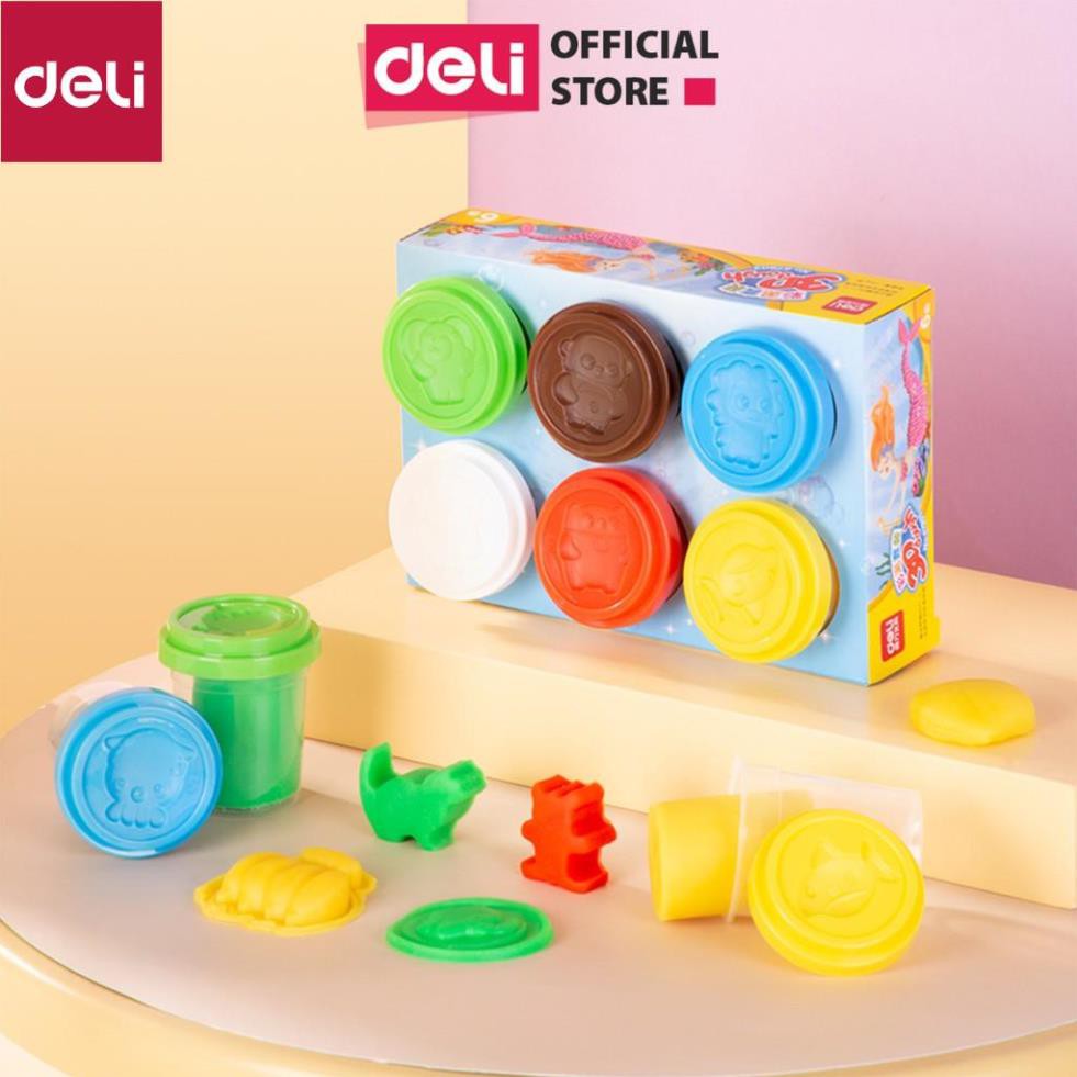 Hũ đất nặn Deli - 6 / 12 màu - 67803 - 67804