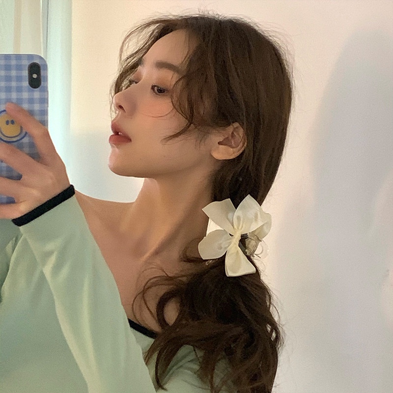 Kẹp tóc IF YOU đính nơ ruy băng phong cách cổ điển thanh lịch dành cho nữ