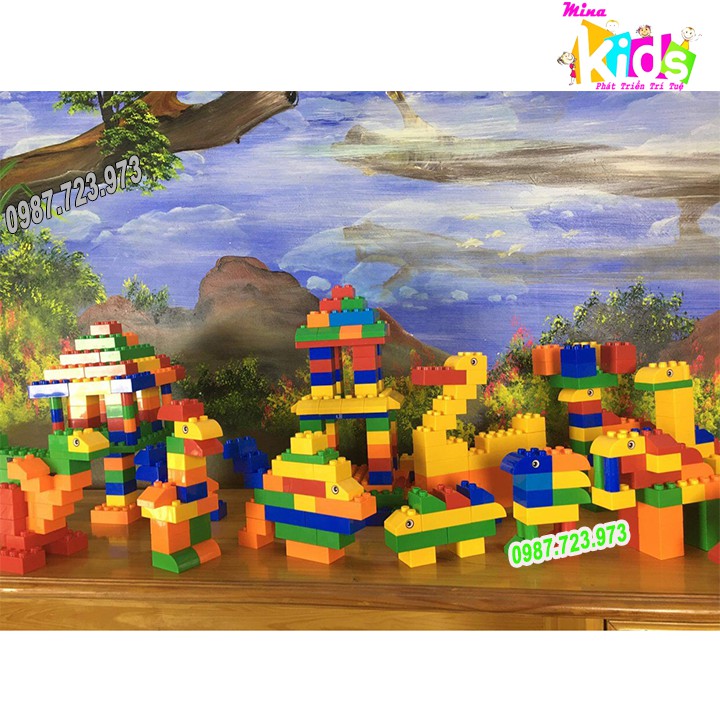 Đồ Chơi Xếp Hình Lego Nhựa An Toàn Cho Bé  - Mẫu Hộp Fanastic VinaKids Toys Hàng Việt Nam Chất Lượng Cao