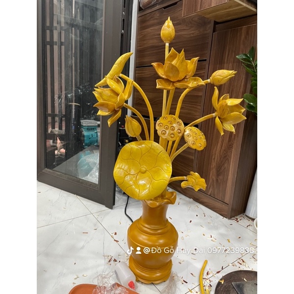 Hoa sen gỗ mít 11 cành cao 70cm đến 90cm do khách chọn