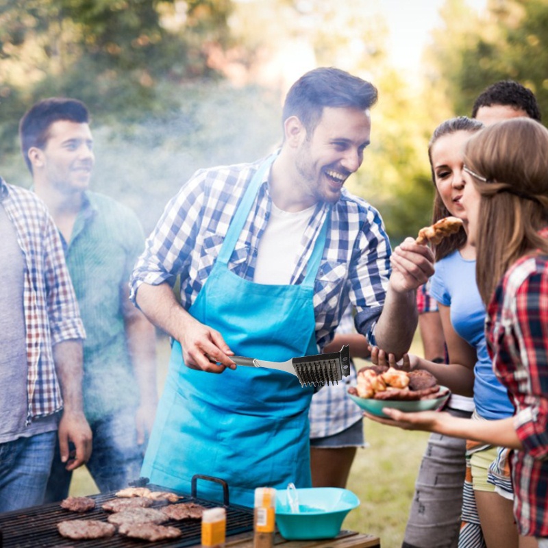 Dụng Cụ Làm Sạch Vỉ Nướng BBQ Bằng Thép Không Gỉ
