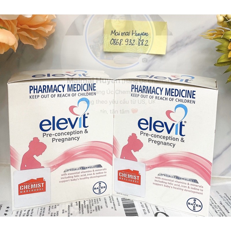 ELEVIT Vitamin Tổng Hợp Cho Bà Bầu Hộp 100 V