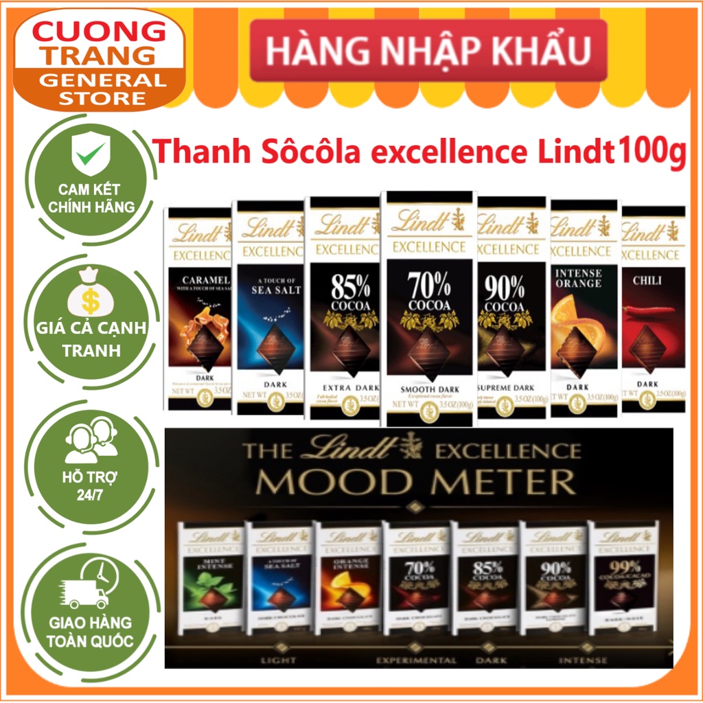 Thanh Sôcôla excellence Lindt 100g