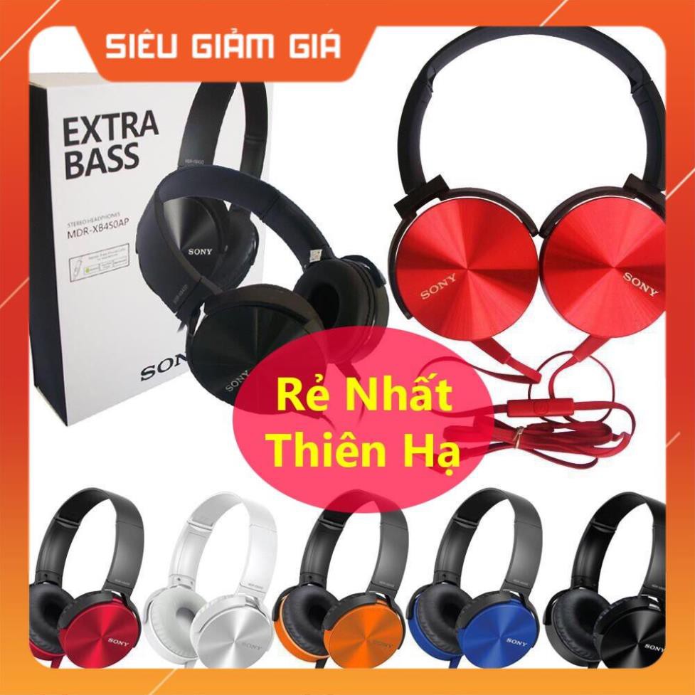 (RẺ NHẤT) Tai Nghe Sony Extra Bass MDR- XB450AP Bass Sâu Và Chắc