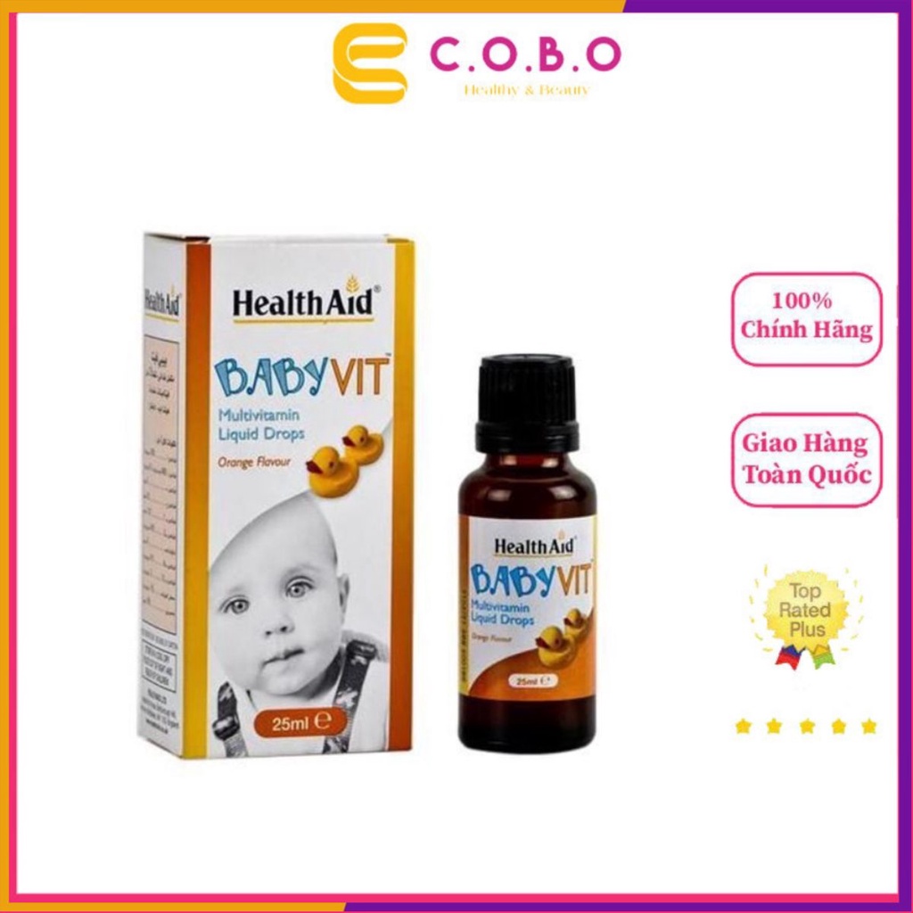 BabyVit Multivitamin Liquid Drops HealthAid Bổ Sung Vitamin Và Khoáng Chất Chất Cần Thiết Cho Trẻ 🎉 Cobo_Pharmacy