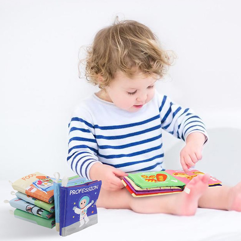 Coolplay Set 6 Sách Vải Mềm Tiếng Anh Chủ Đề Thiên Nhiên Giúp Phát Triển Trí Não Cho Bé