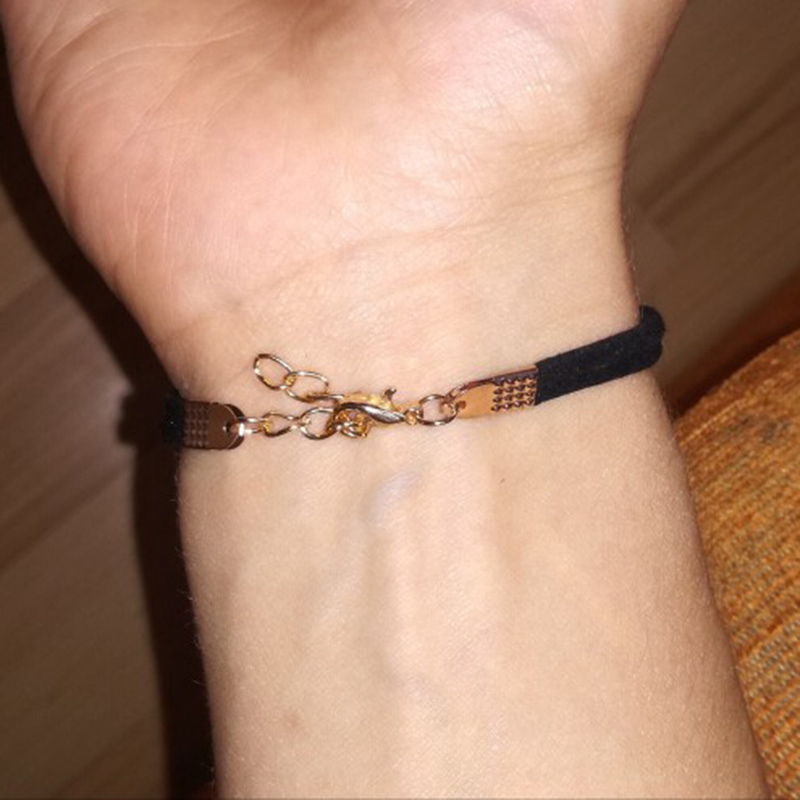 Vòng Tay Da Bản To Mặt Hình Số 8 Phong Cách Retro Cho Cặp Đôi