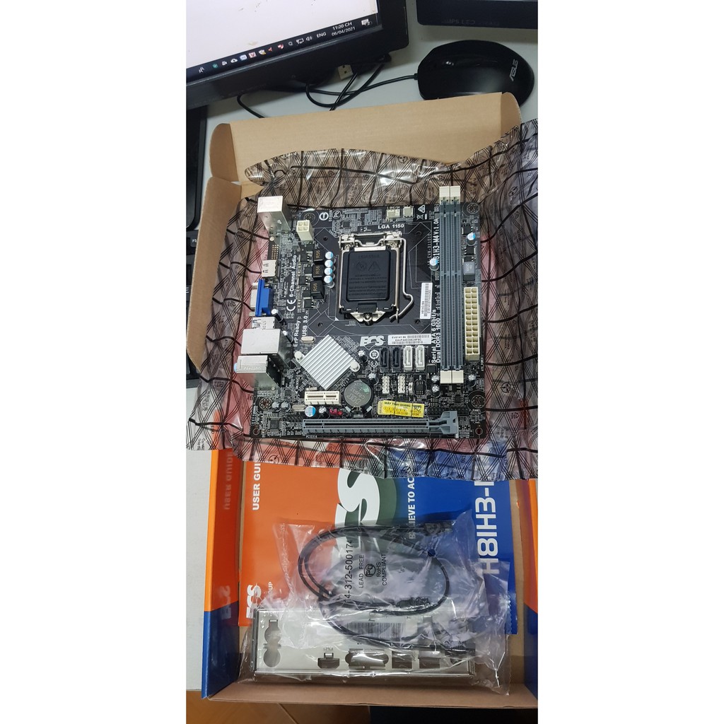 Số lượng main ECS H81H3-M4 mới 100%  (Chipset Intel H81/ Socket SK1150/ VGA/DVI/HDMI)