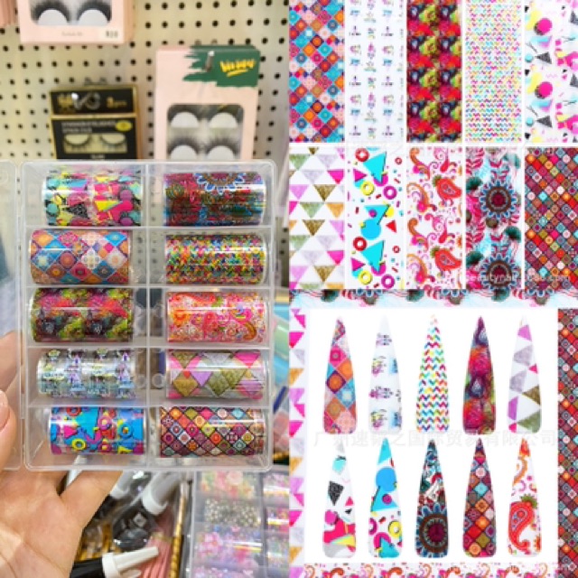 Set Foil 10 Tấm Trang Trí Móng