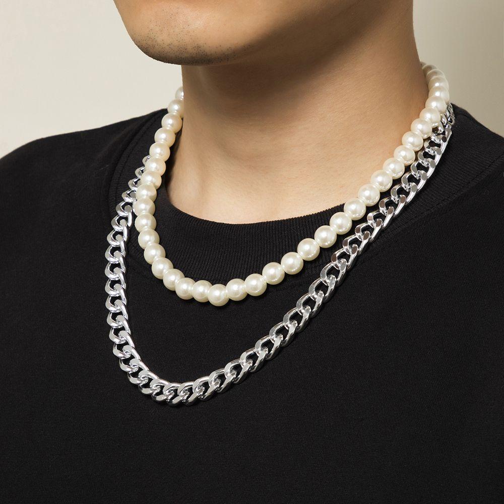 ANEMONE Vòng Cổ Choker Dây Xích Bằng Nhôm Phong Cách Punk Cá Tính Cho Nam Và Nữ