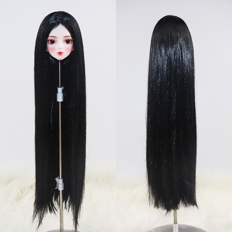 Tóc Giả 60cm Màu Trắng / Đen Cho Búp Bê Tỉ Lệ 1 / 3 20-23cm