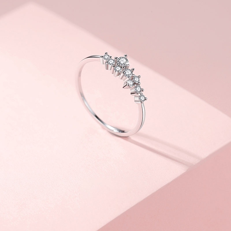 Nhẫn Gắn Đá Dải Nhỏ Thiết Kế Phong Cách Retro Quý Phái Cho Nữ - N2650 Bảo Ngọc Jewelry