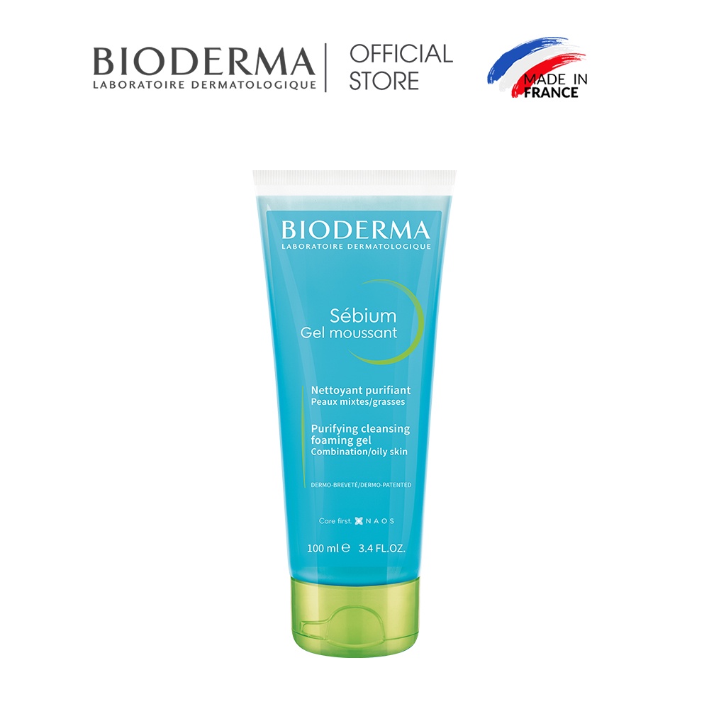 Gel rửa mặt tạo bọt, không chứa xà phòng Bioderma Sebium Gel Moussant - 100ml