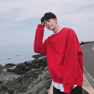 Áo Sweater Basic Tay Dài Nỉ Bông Kèm Video