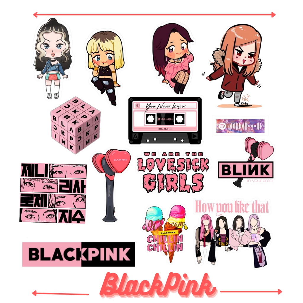 Mẫu BlackPink Sticker gồm 14 hình
