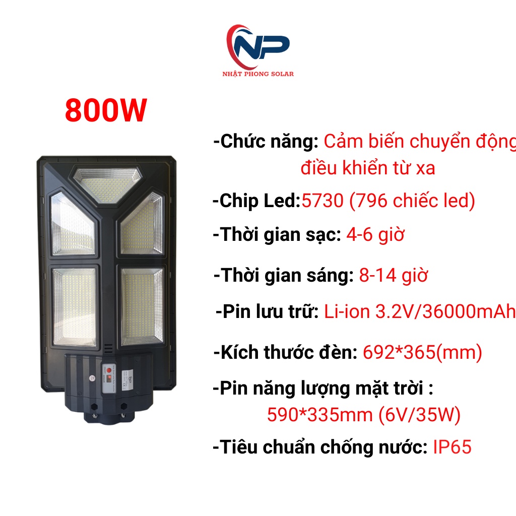 Đèn led năng lượng mặt trời,đèn liền thể kép công suất lớn 800W mẫu mới tam giác, có điều khiển, cảm biến thông minh