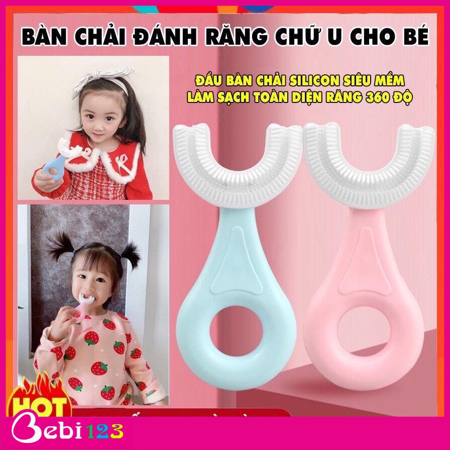 Bàn chải đánh răng chữ U vệ sinh răng miệng cho bé